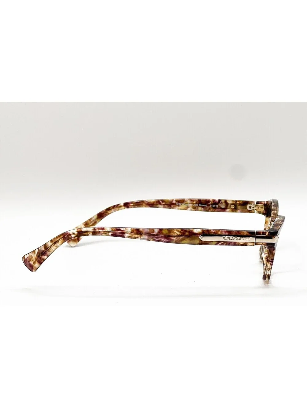 Coach HC 6065 5287 Light Brown Confetti Tortoise Eyeglass Frames 51-17-135